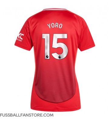 Manchester United Leny Yoro #15 Replik Heimtrikot Damen 2024-25 Kurzarm